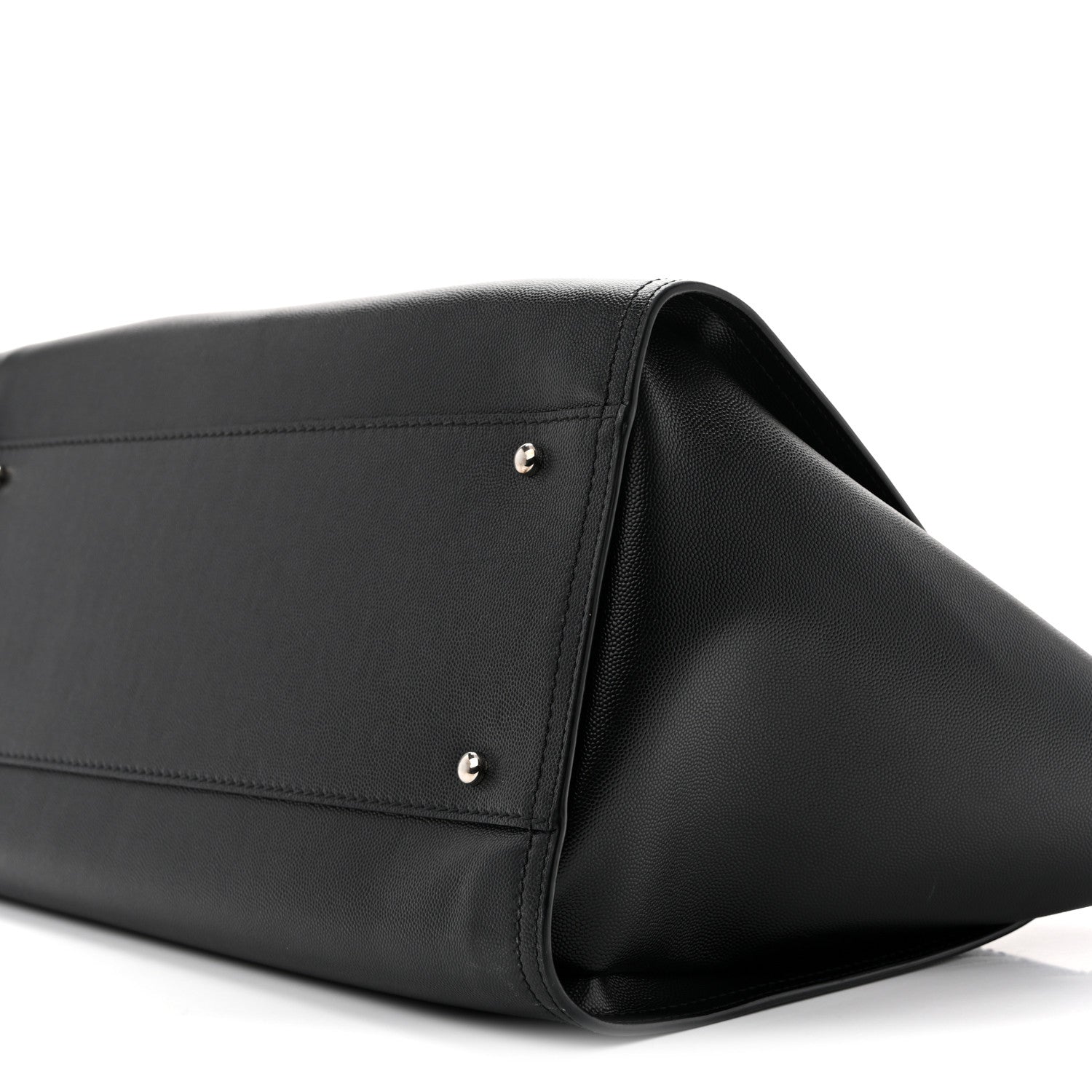 Caviar Medium Studded Deauville Tote Black