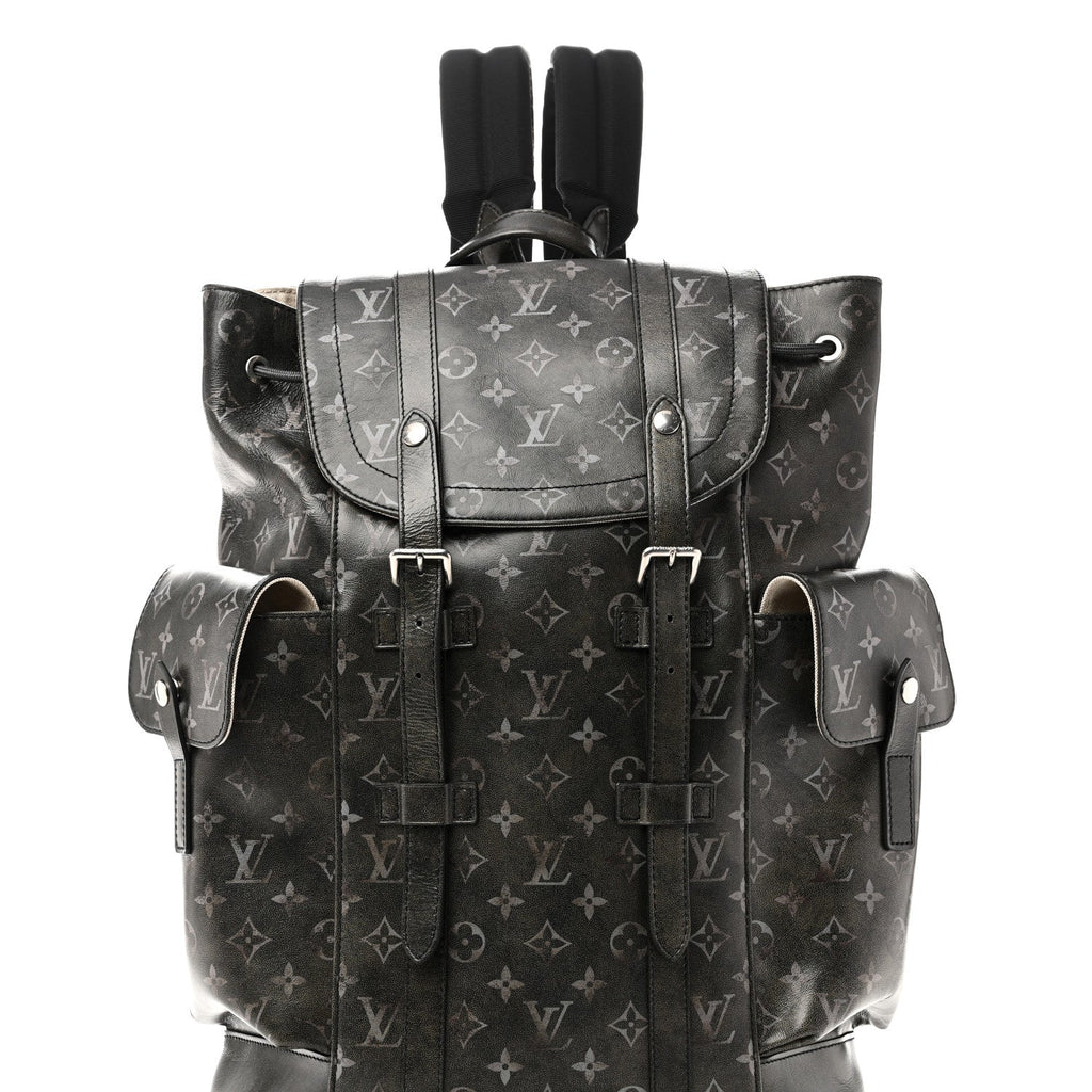 Brushed Monogram Eclipse Christopher MM Backpack Black