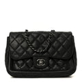 Caviar Quilted Medium Now and Forever Flap Black