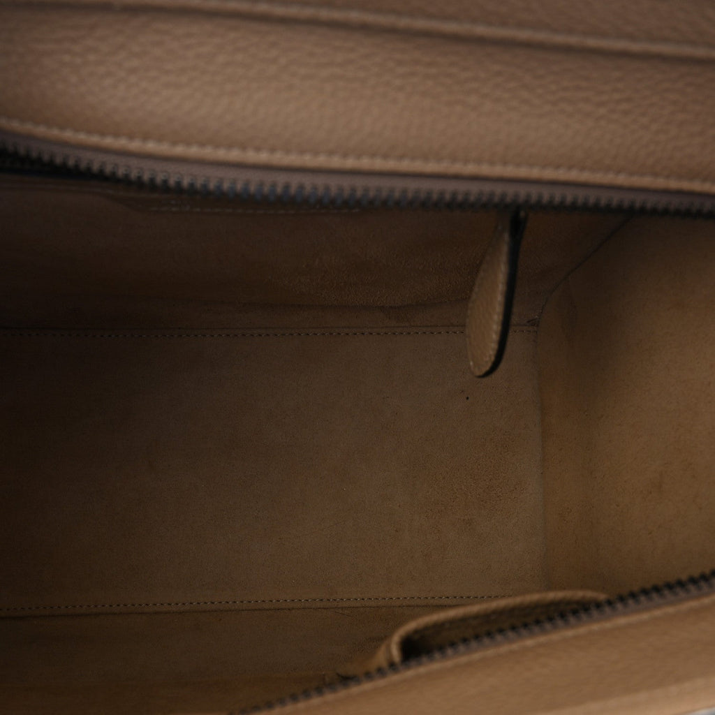 Drummed Calfskin Micro Luggage Dune