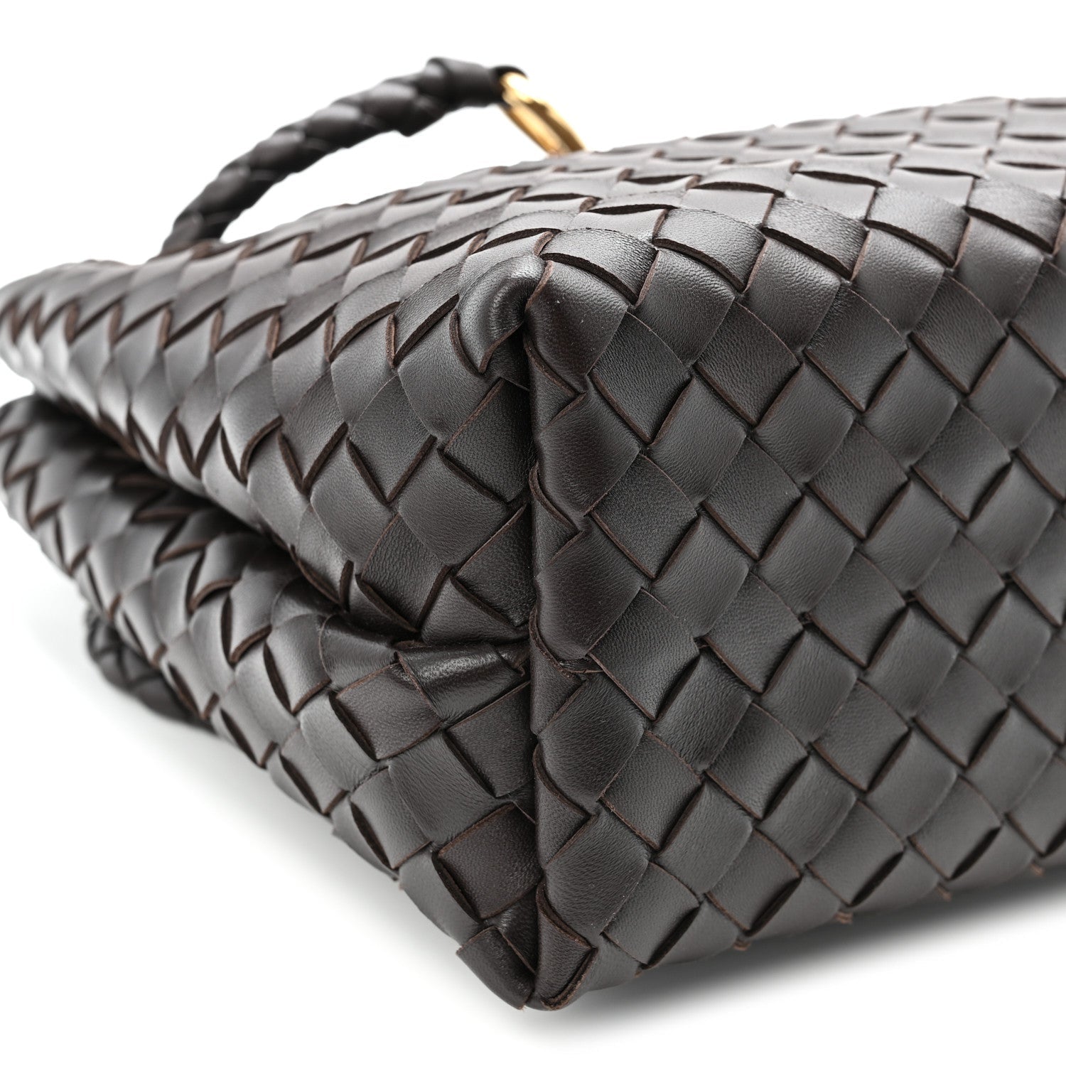 Nappa Intrecciato Medium Andiamo Shoulder Bag Fondant