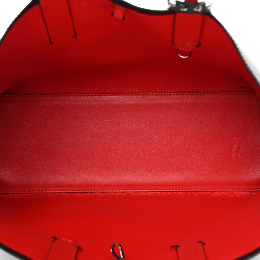 Calfskin Spikes East West Cabata Tote Black