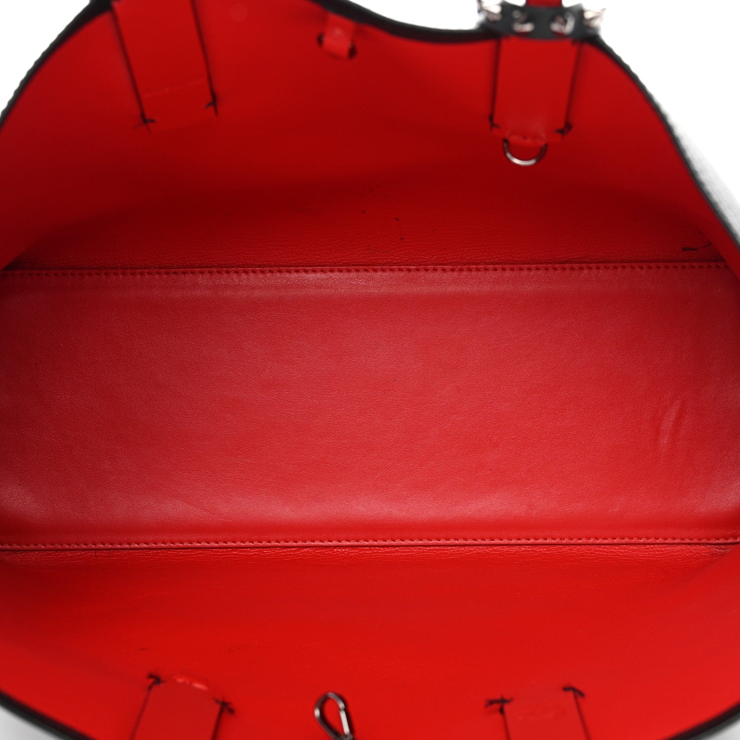 Calfskin Spikes East West Cabata Tote Black