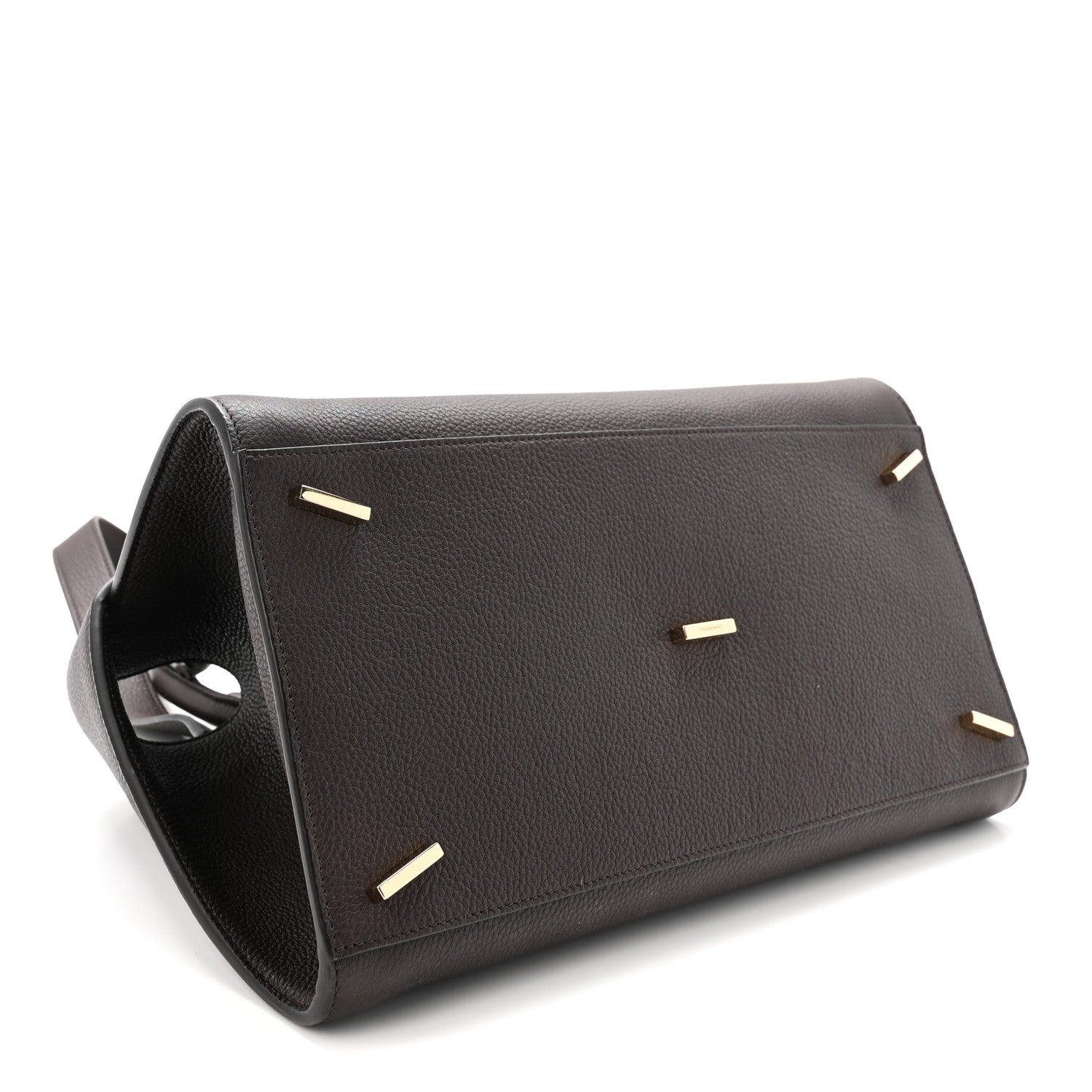 Calfskin Small Hug Bag Testa Di Moro Burnt Ocra