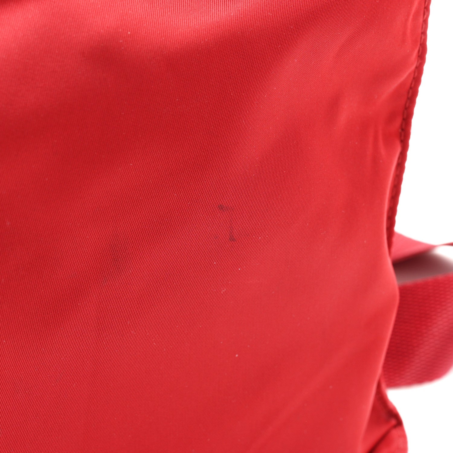 Nylon Vela Saffiano Flat Messenger Bag Rosso
