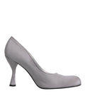 Dolce & Gabbana Gray Suede Leather High Heel Pumps Women's Shoes