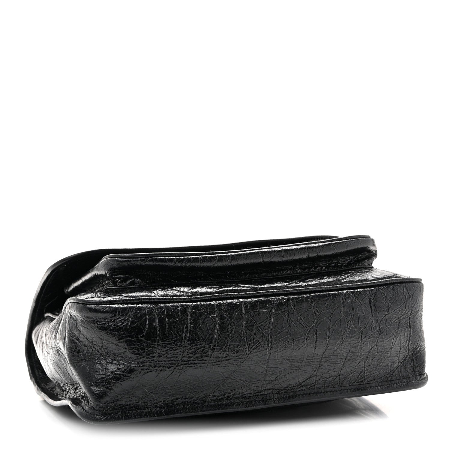 Crinkled Calfskin Matelasse Monogram Large Niki Chain Satchel Black