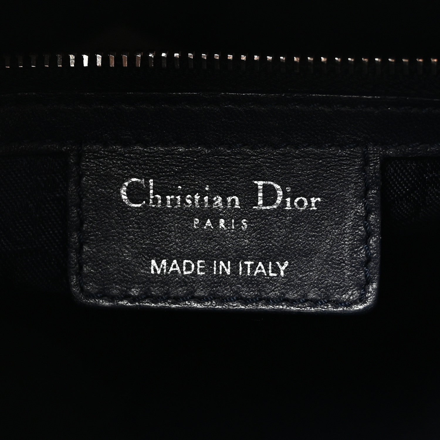 Lambskin Cannage Large Lady Dior Navy Blue