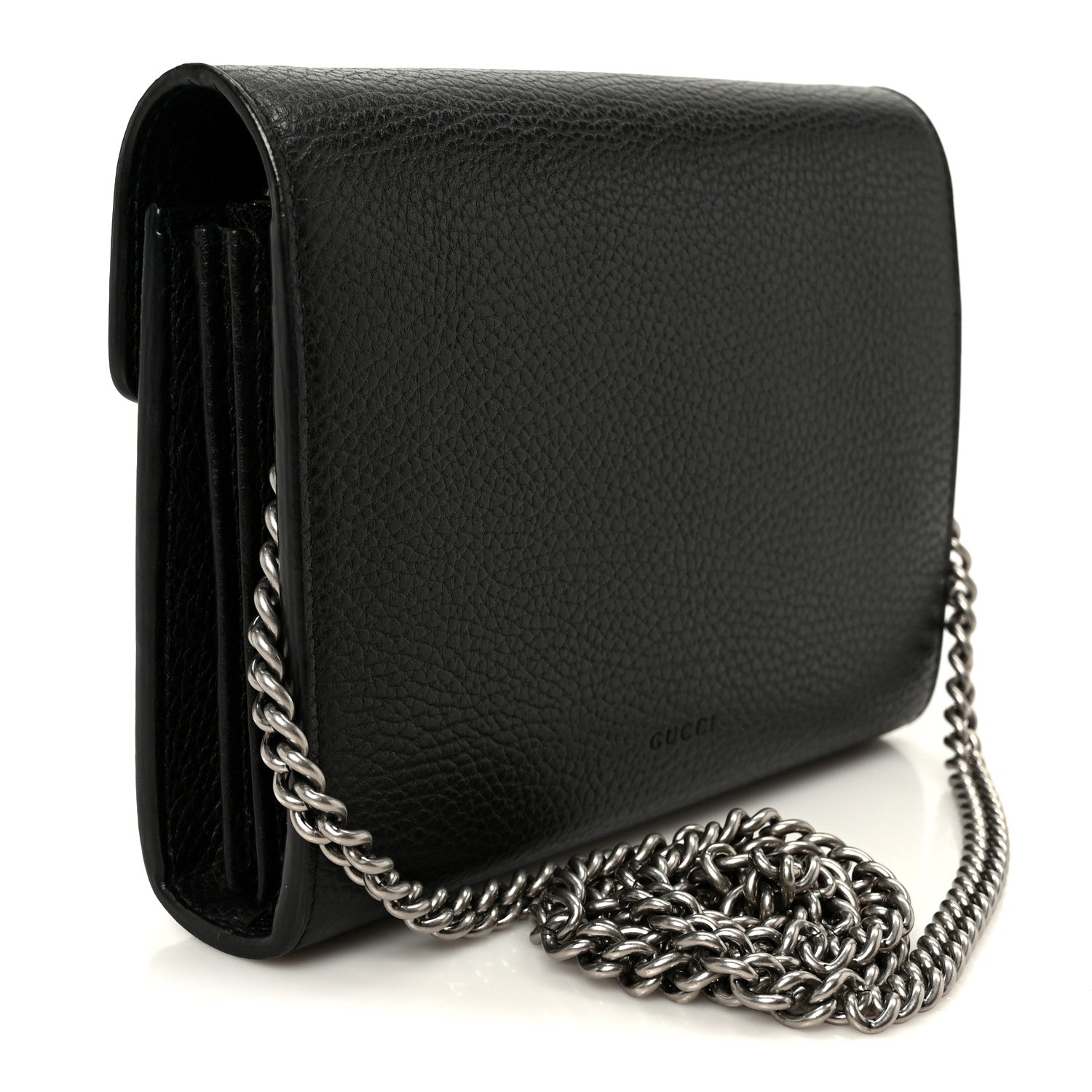 Calfskin Mini Dionysus Chain Wallet Black