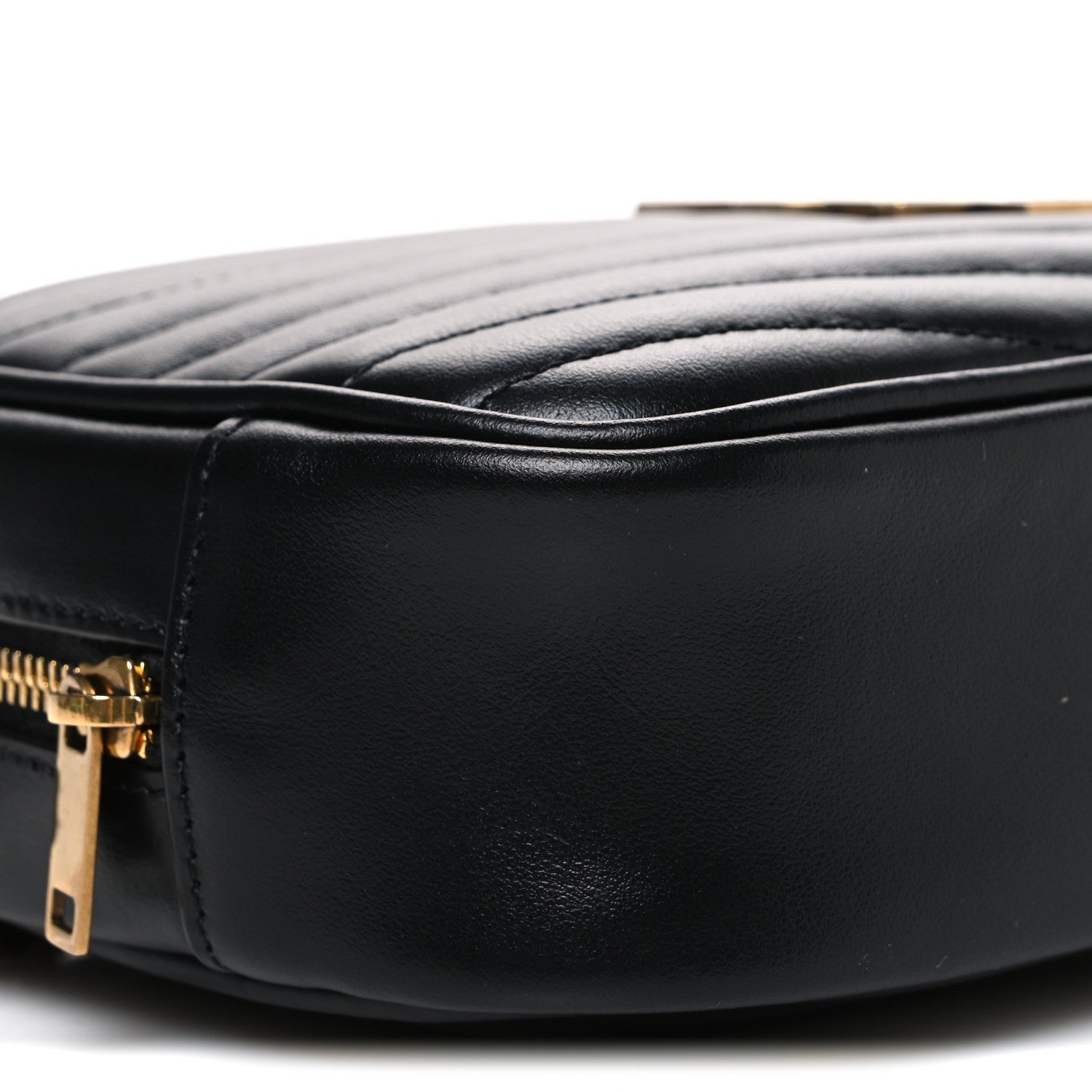 Calfskin Matelasse Monogram Mini Lou Camera Bag Black