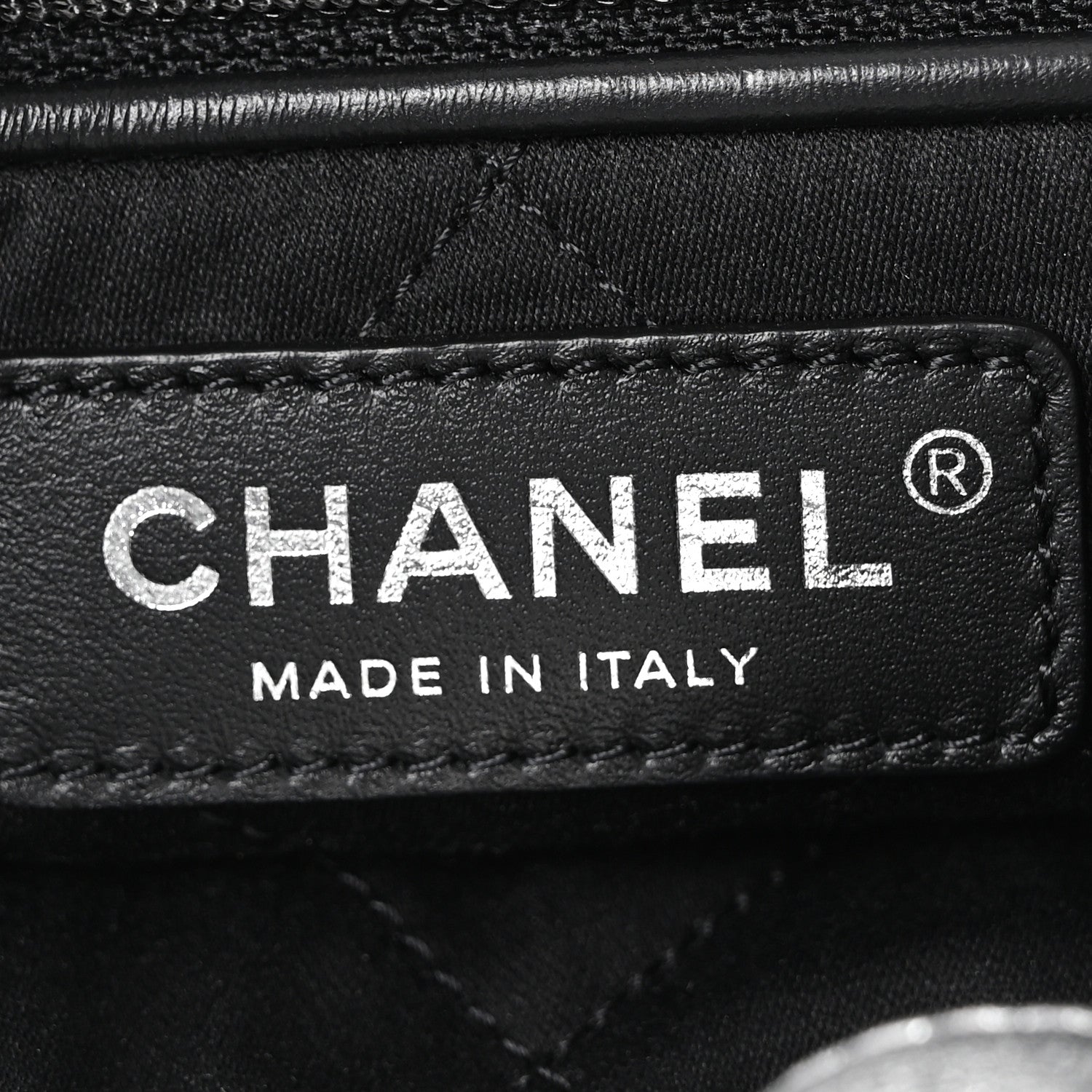 Metallic Calfskin Quilted Chanel 22 Backpack Silver