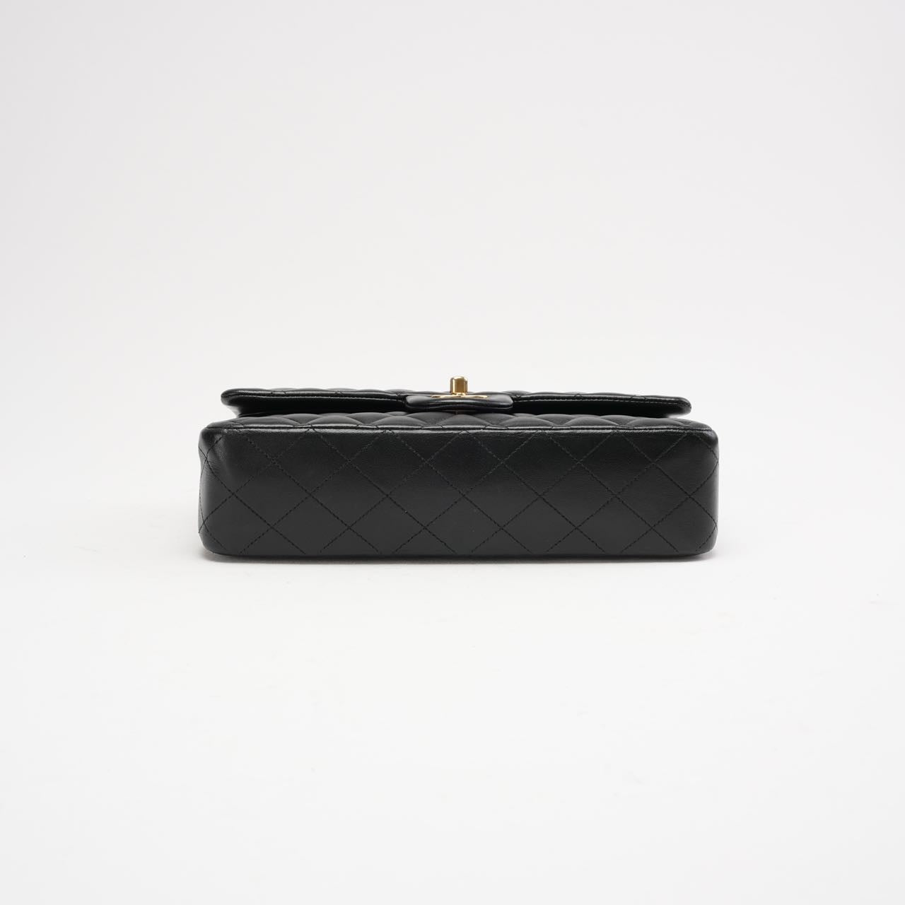 Chanel Classic Medium Double Flap Bag  Black Lambskin 2012