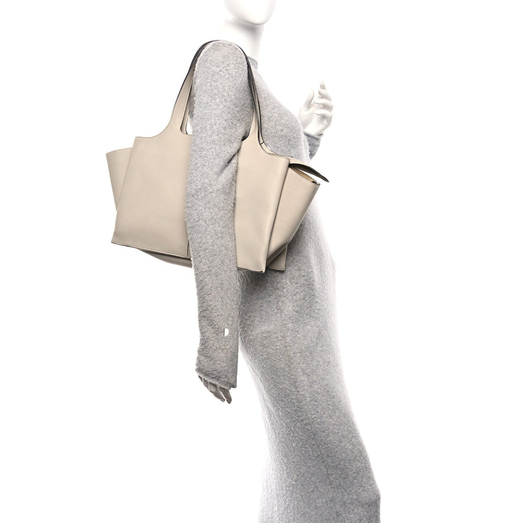 Baby Grained Calfskin Medium Tri-Fold Bag Powder