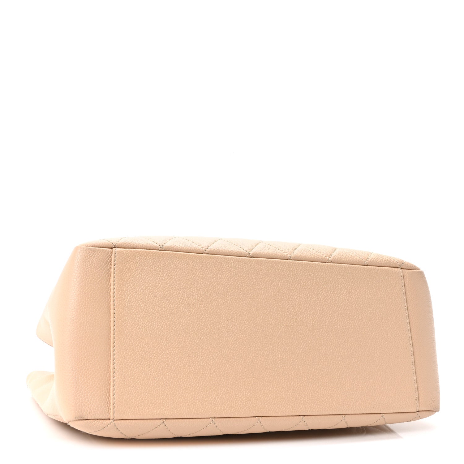 Caviar Quilted Grand Shopping Tote GST Beige Clair
