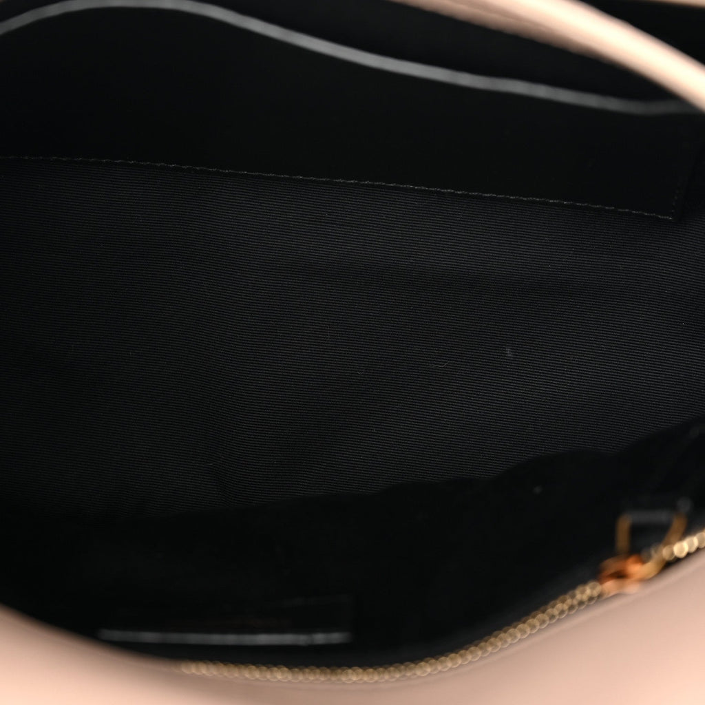 Lambskin Matelasse Monogram Medium Niki Chain Satchel Dark Beige