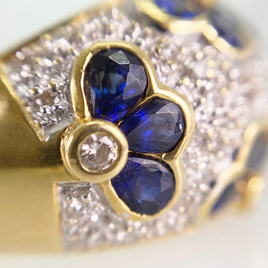 Ring Yellow gold Sapphire