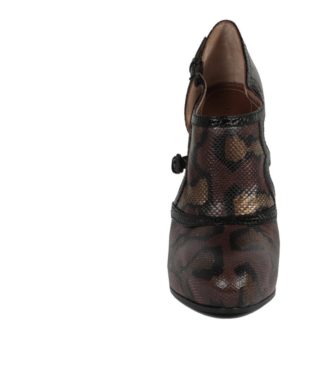 Bottega Veneta Womens Chunky Heel Almond Toe Pump