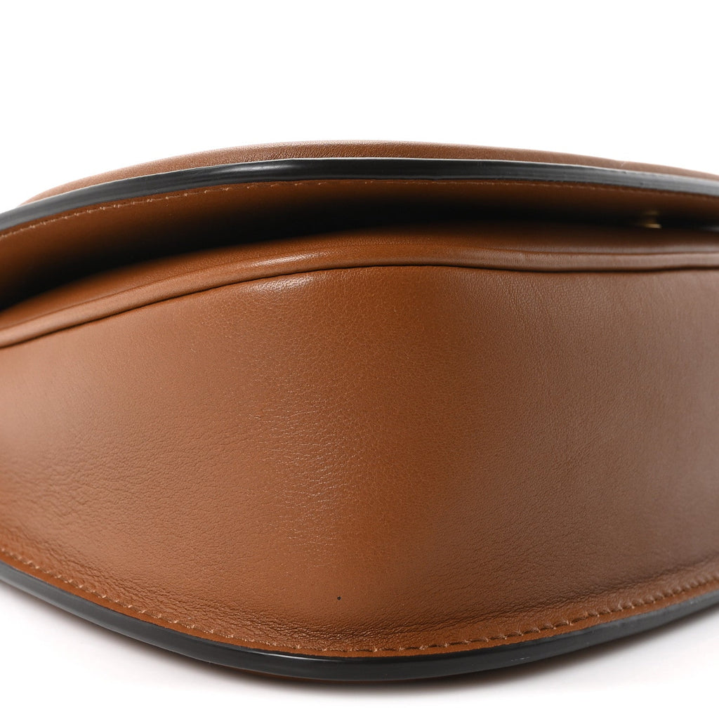 Roxy Calfskin Medium Blondie Top Handle Bag Brown