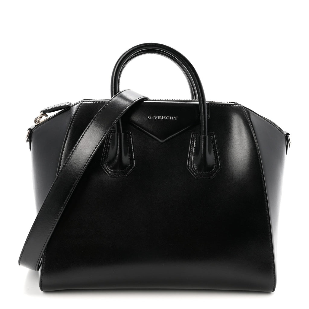 Shiny Lord Calfskin Medium Antigona Black
