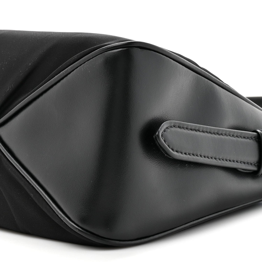 Re-Nylon Vitello Large Aimee Shoulder Bag Black