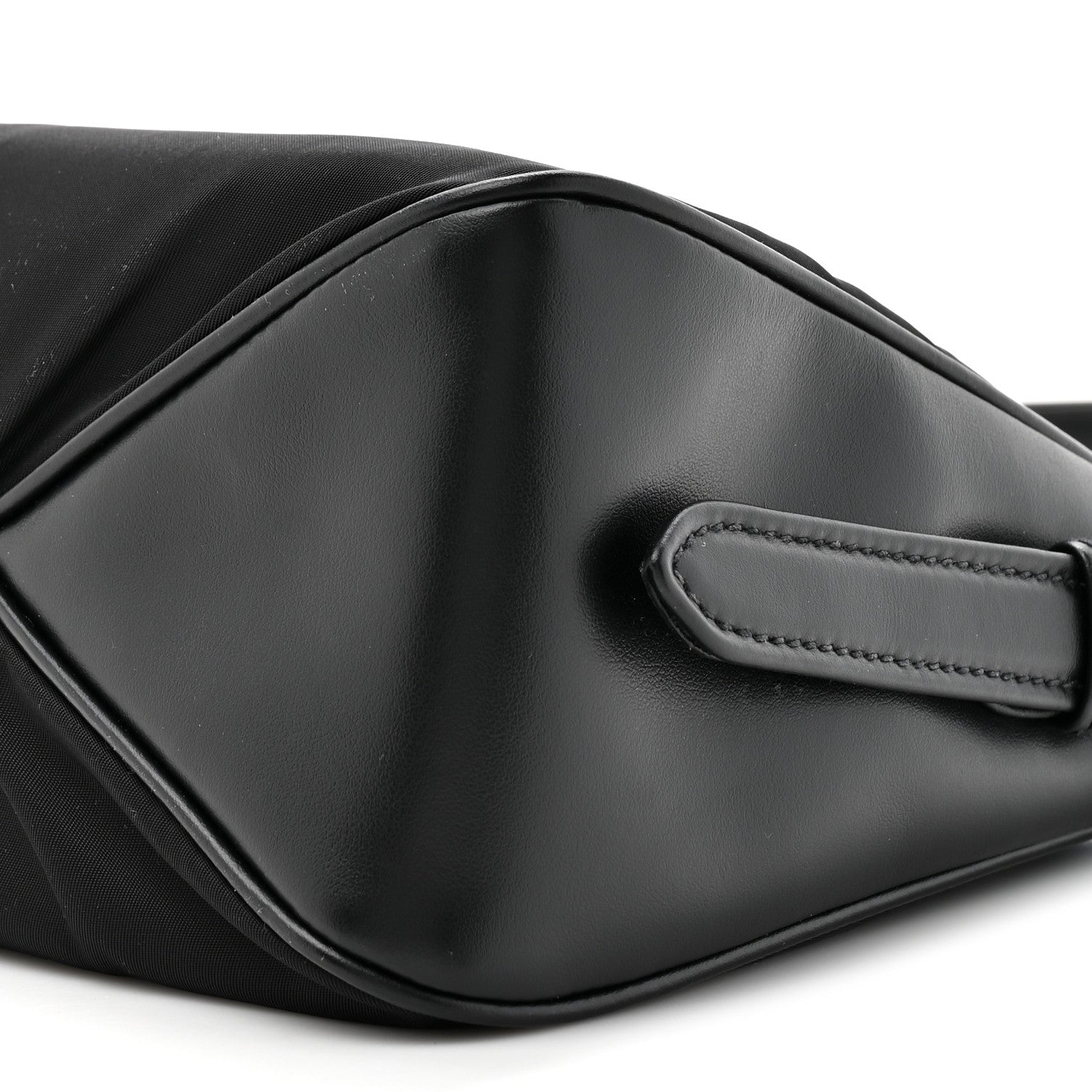 Re-Nylon Vitello Large Aimee Shoulder Bag Black