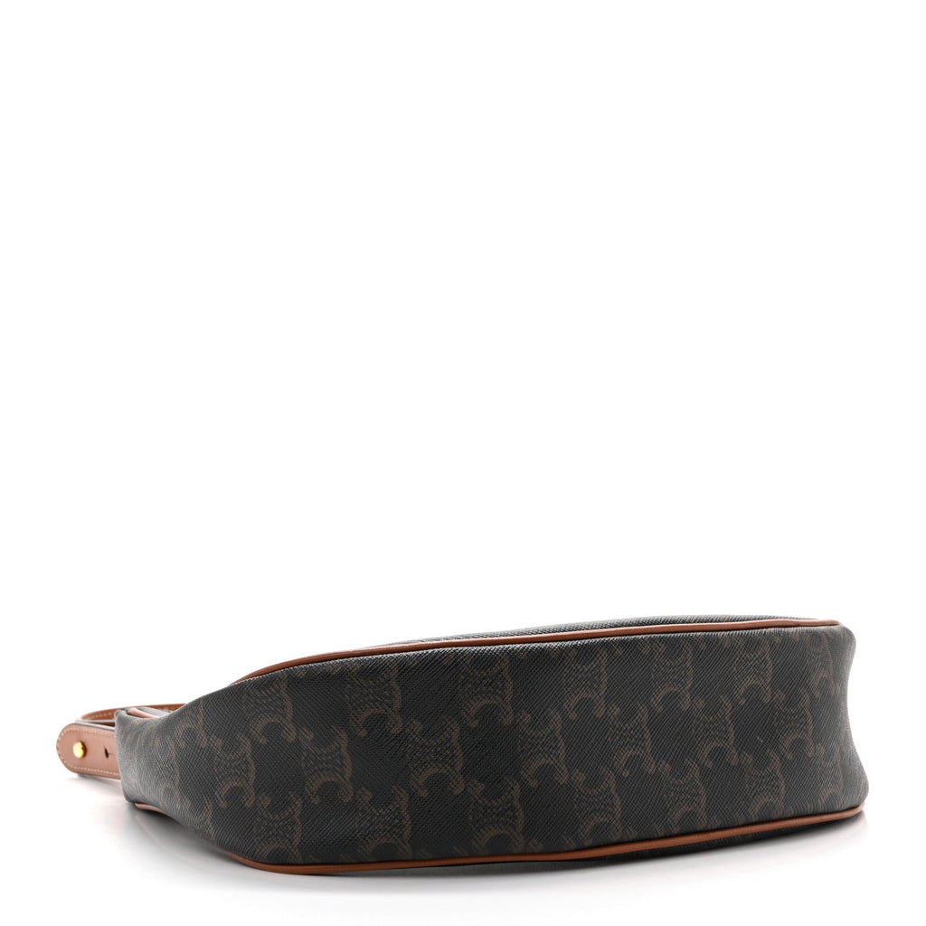Triomphe Canvas Calfskin Ava Shoulder Bag Tan