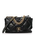 Lambskin Quilted Maxi Chanel 19 Flap Black
