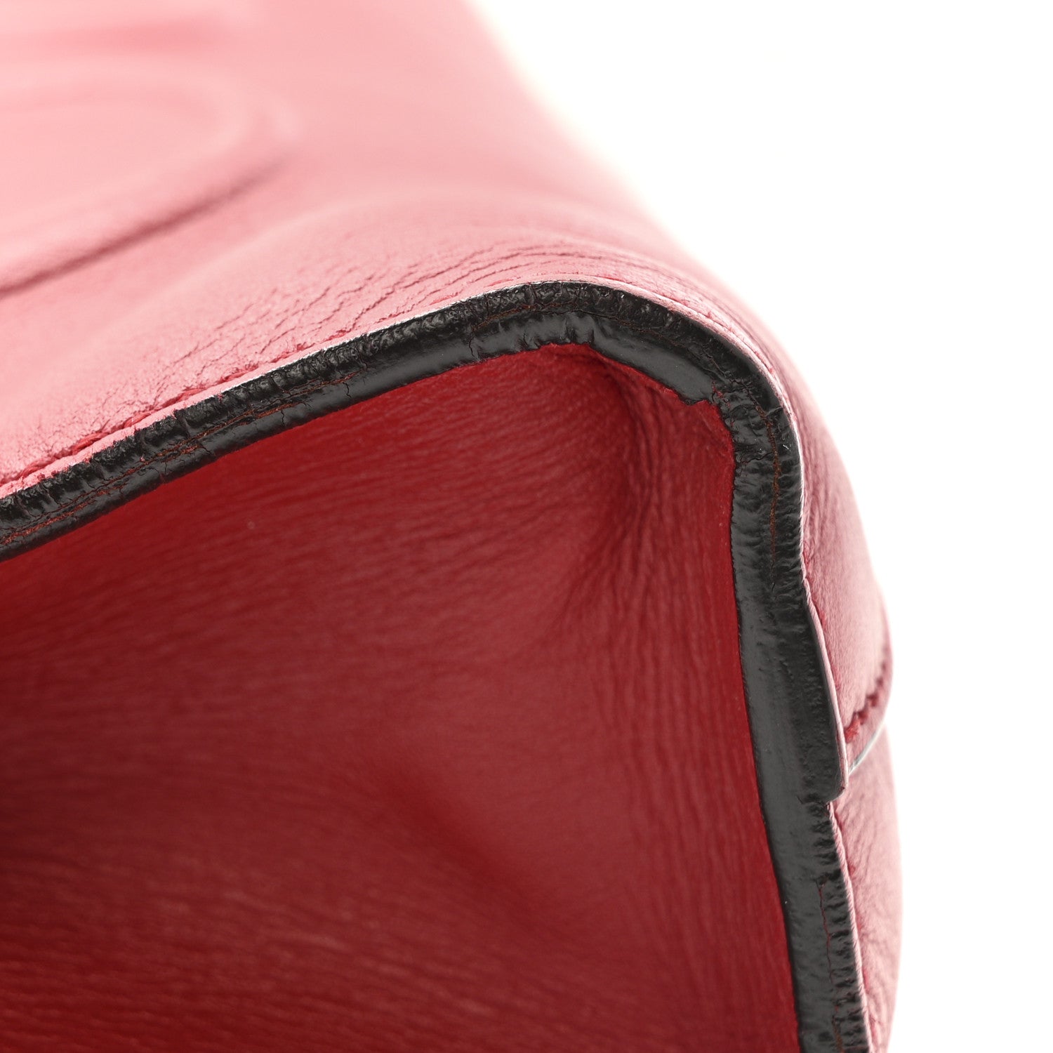 Calfskin Embossed XL Clutch Red