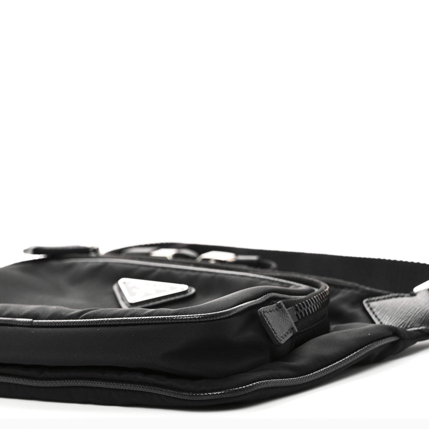 Re-Nylon Saffiano Belt Bag Black