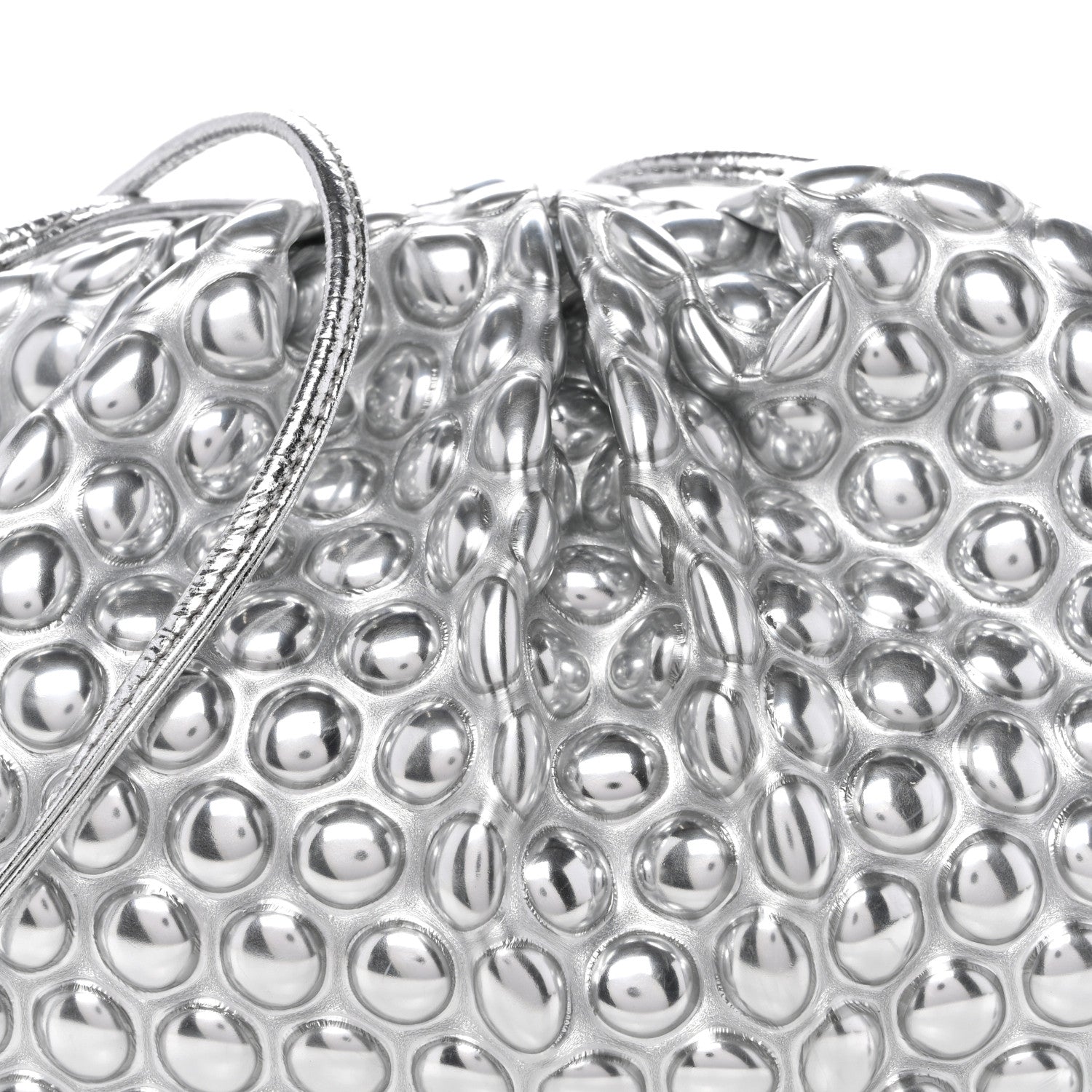 Metallic Fabric Bubble Wrap The Mini Pouch Silver