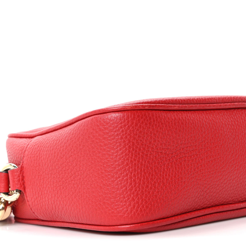 Pebbled Calfskin Small Soho Disco Bag Tabasco Red
