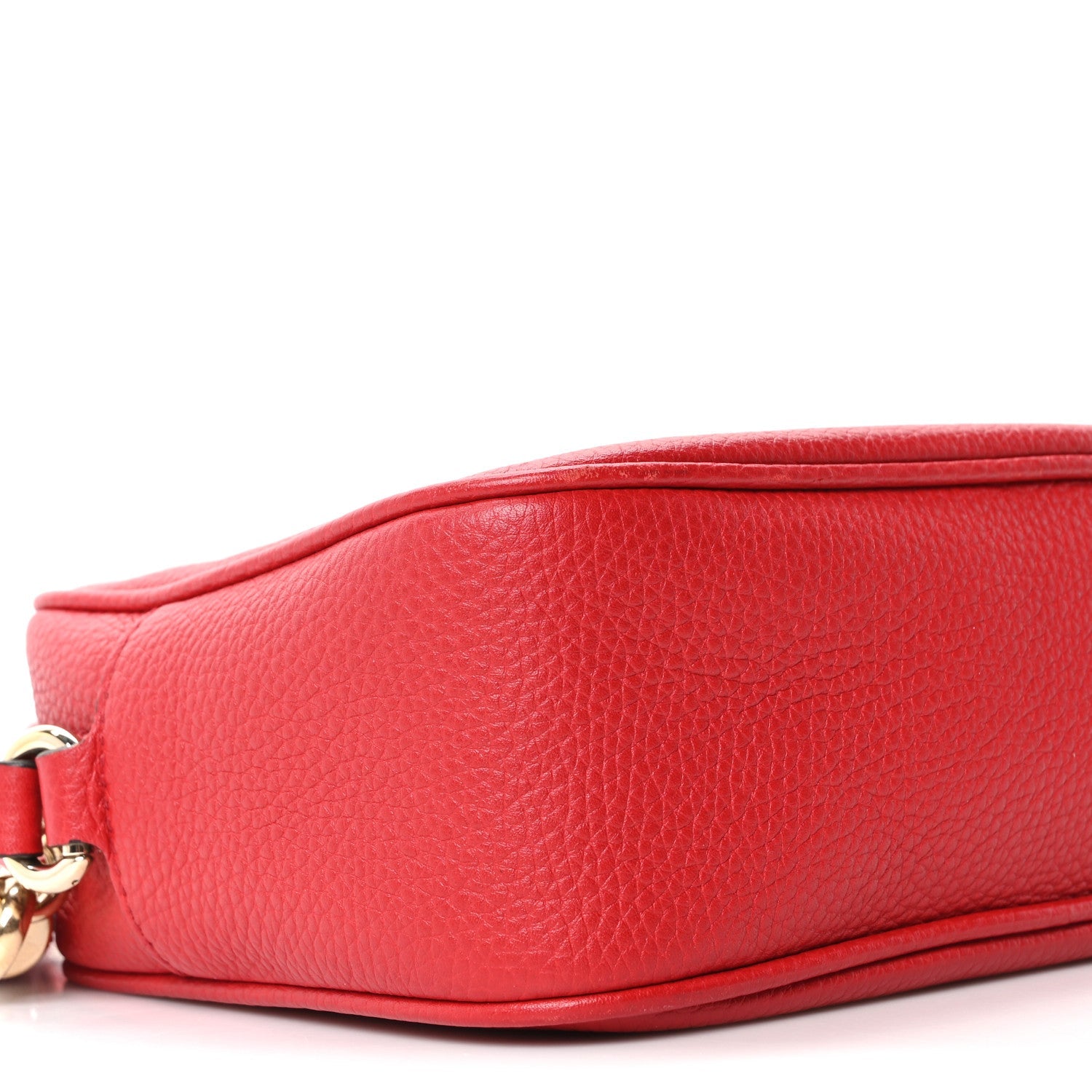 Pebbled Calfskin Small Soho Disco Bag Tabasco Red