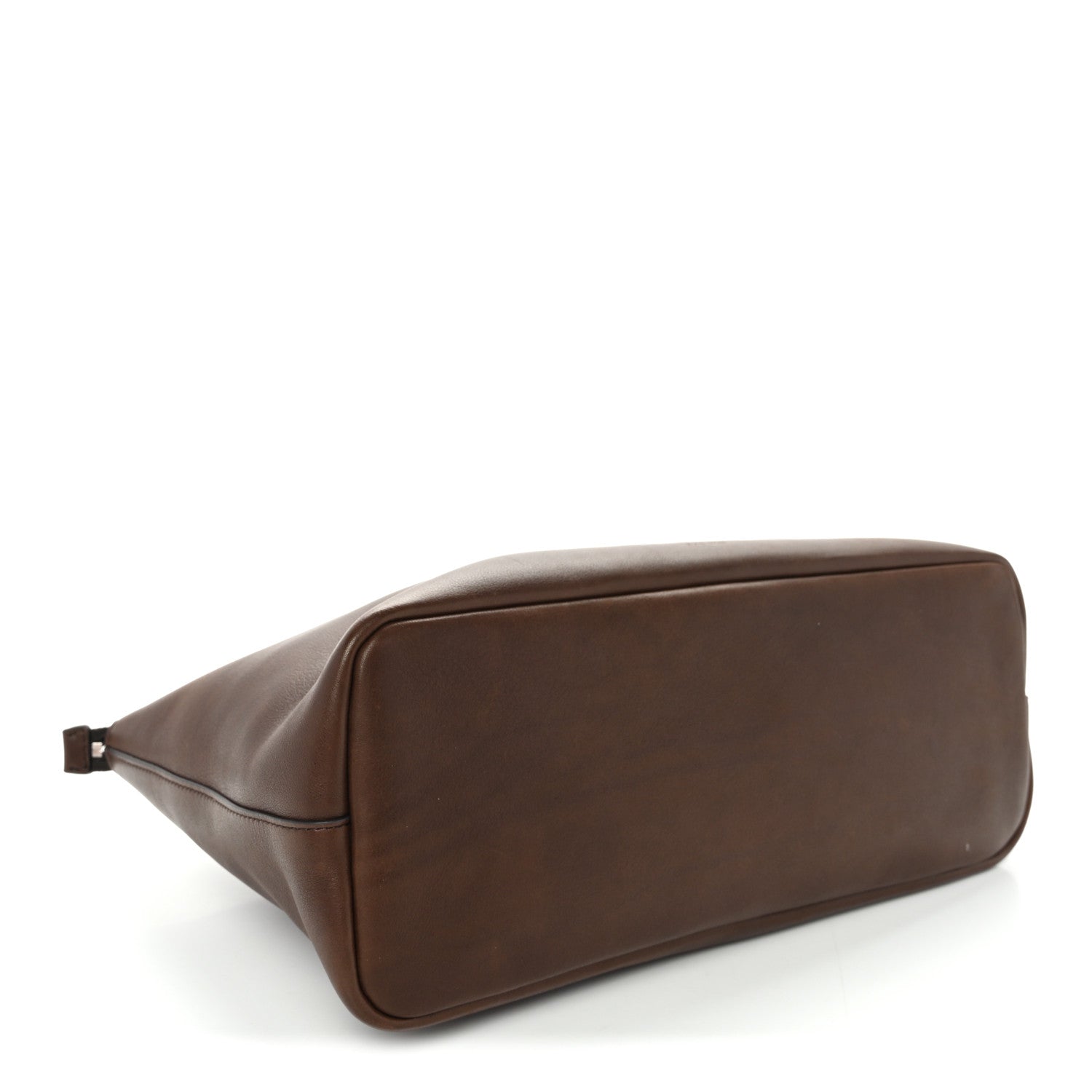 Calfskin Marcel Slouchy Top Handle Bag Deep Brown
