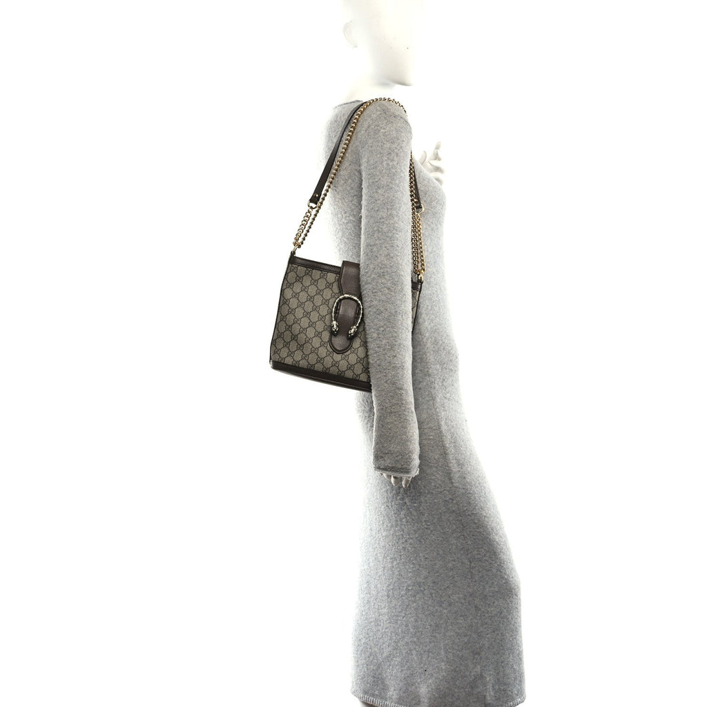 GG Supreme Monogram Medium Dionysus Bucket Bag Beige New Acero