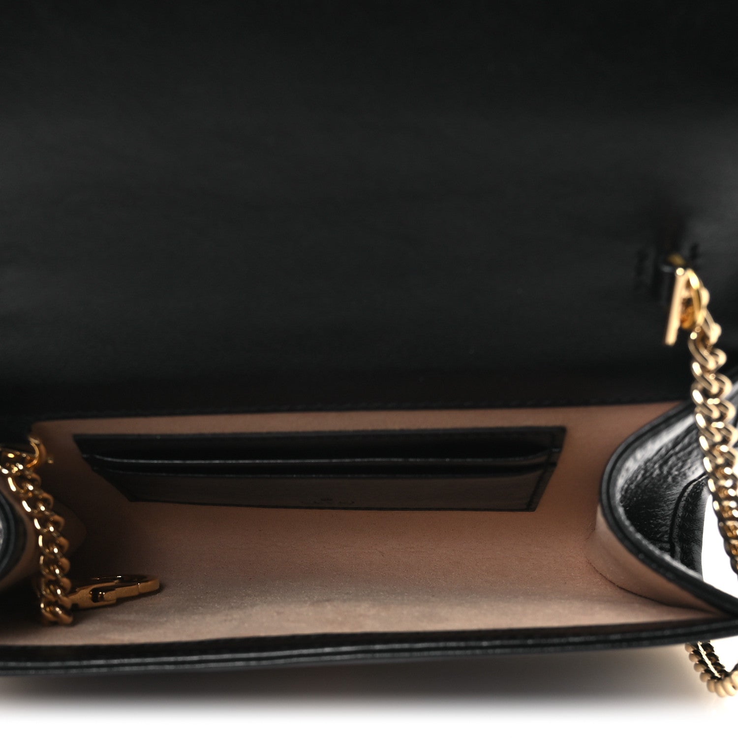 Textured Calfskin Web Mini Rajah Slim Flap Shoulder Bag Black