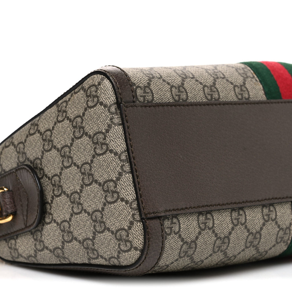 GG Supreme Monogram Web Medium Ophidia Boston Brown