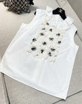 Chanel 22C White Flower shirt
