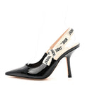Patent Ribbon J'Adior Slingback 100mm Pumps 36 Black