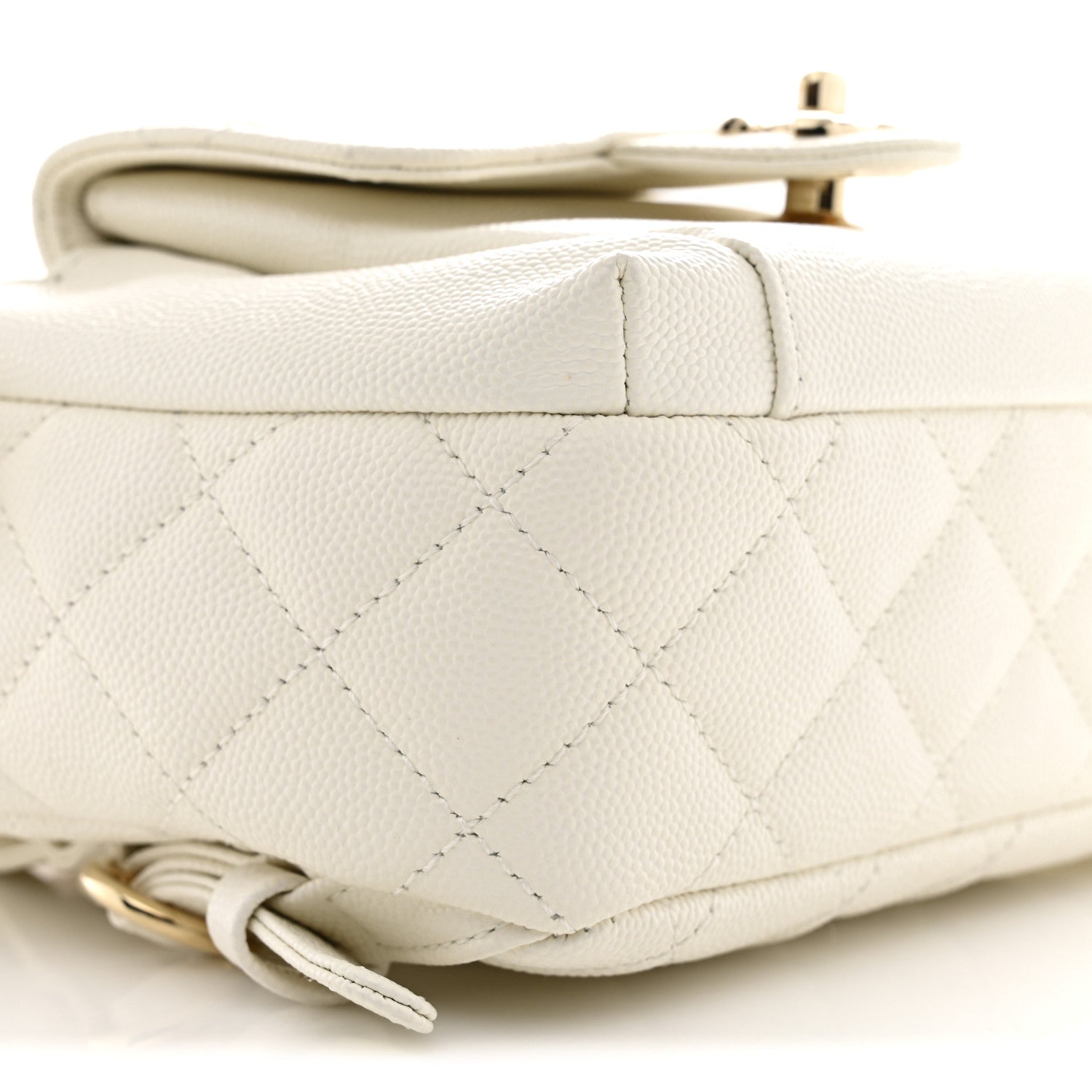 Caviar Quilted Small CC Day Backpack White