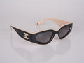 Chanel Cat Eye Sunglasses with CC Logo Black and Beige