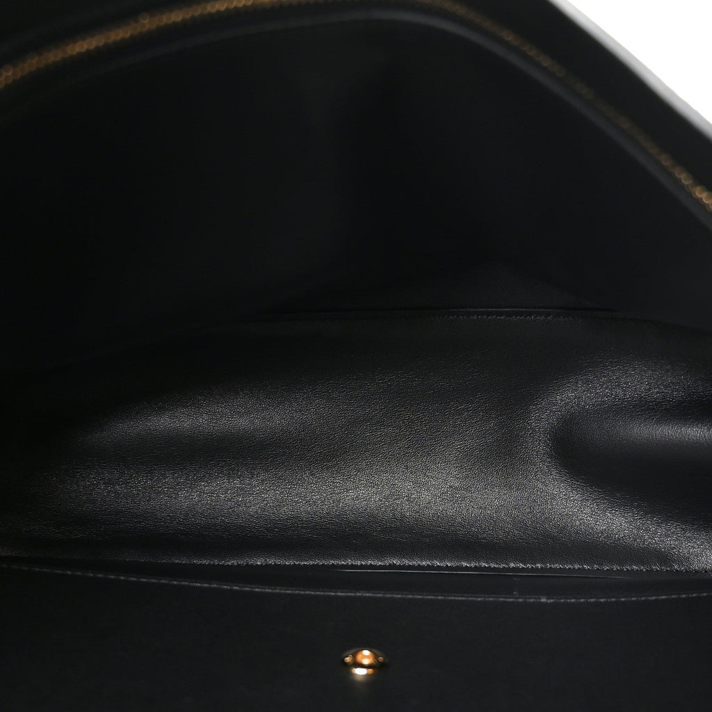 Suede Calfskin Small Souplissimo Maxi Flap Black