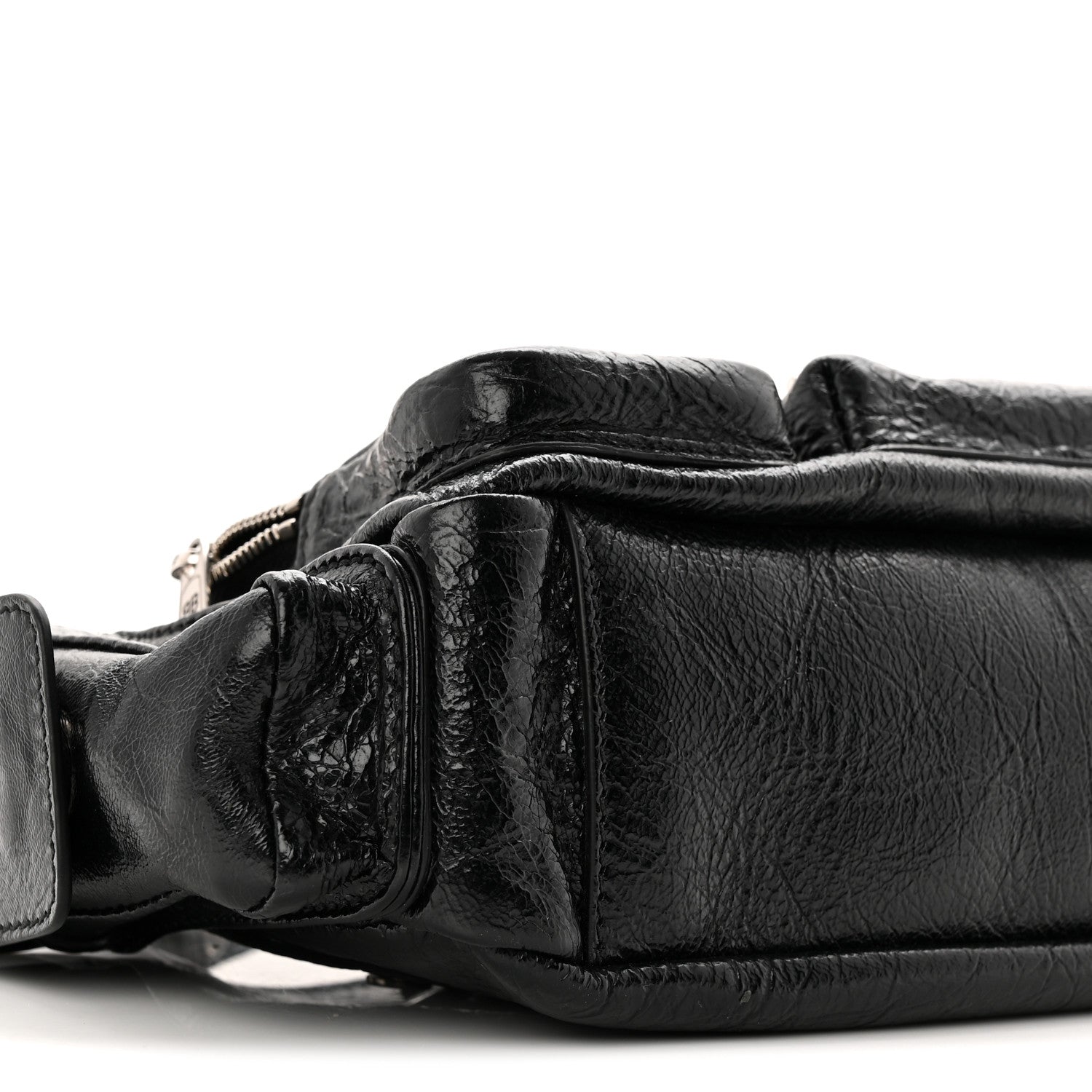 Agneau Arena Superbusy XS Sling Zip Shoulder Bag Black