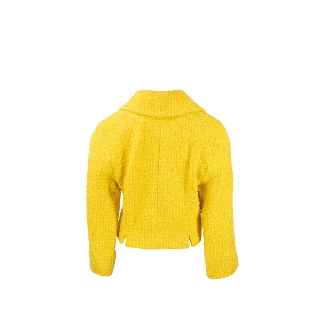 Chanel Size 40 22S Tweed Jacket Yellow