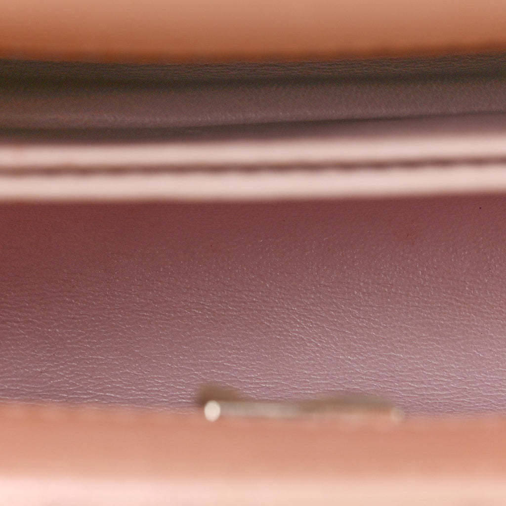 Iridescent Caviar Quilted Extra Mini Coco Handle Flap Light Pink