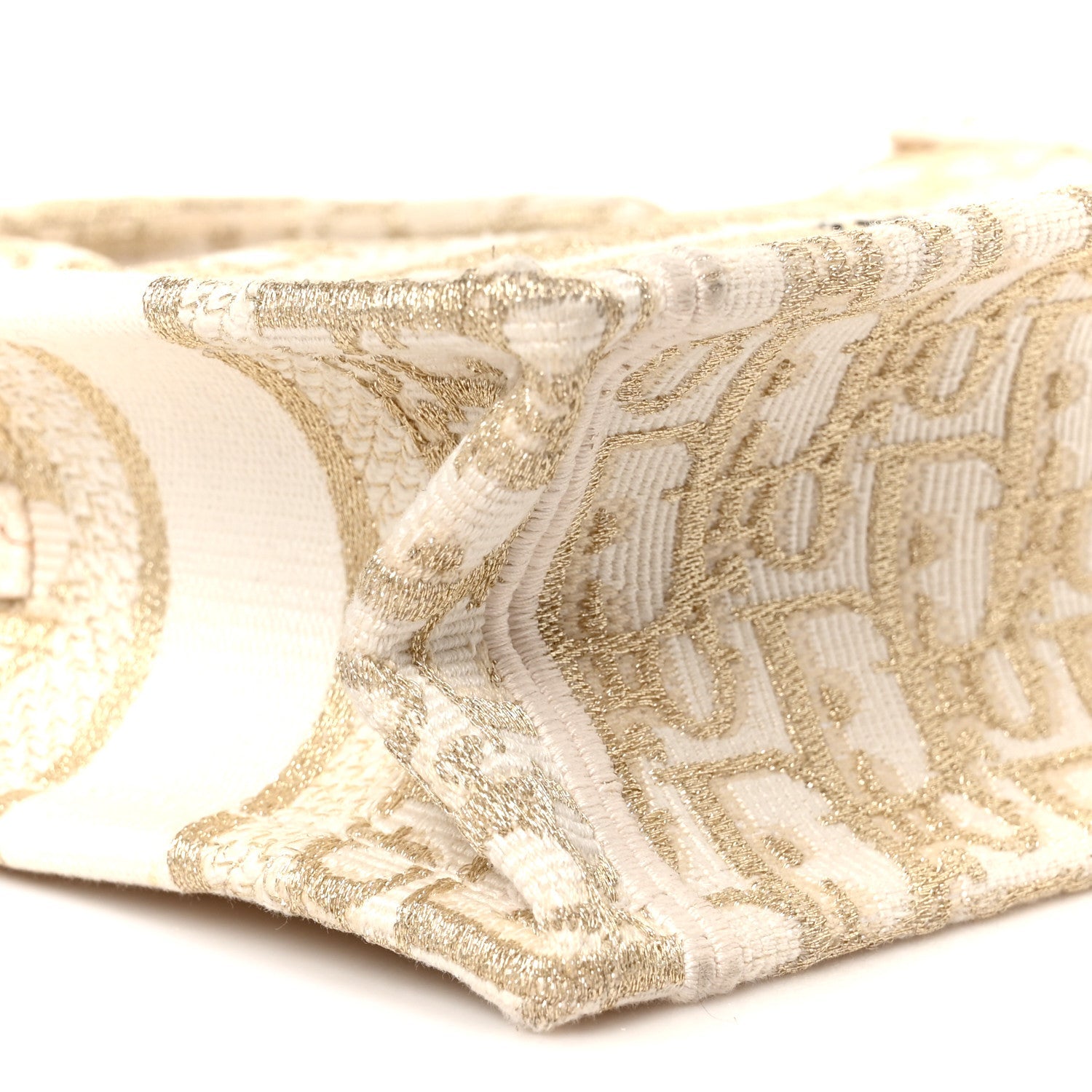Oblique Mini Book Tote With Strap Gold Multicolor