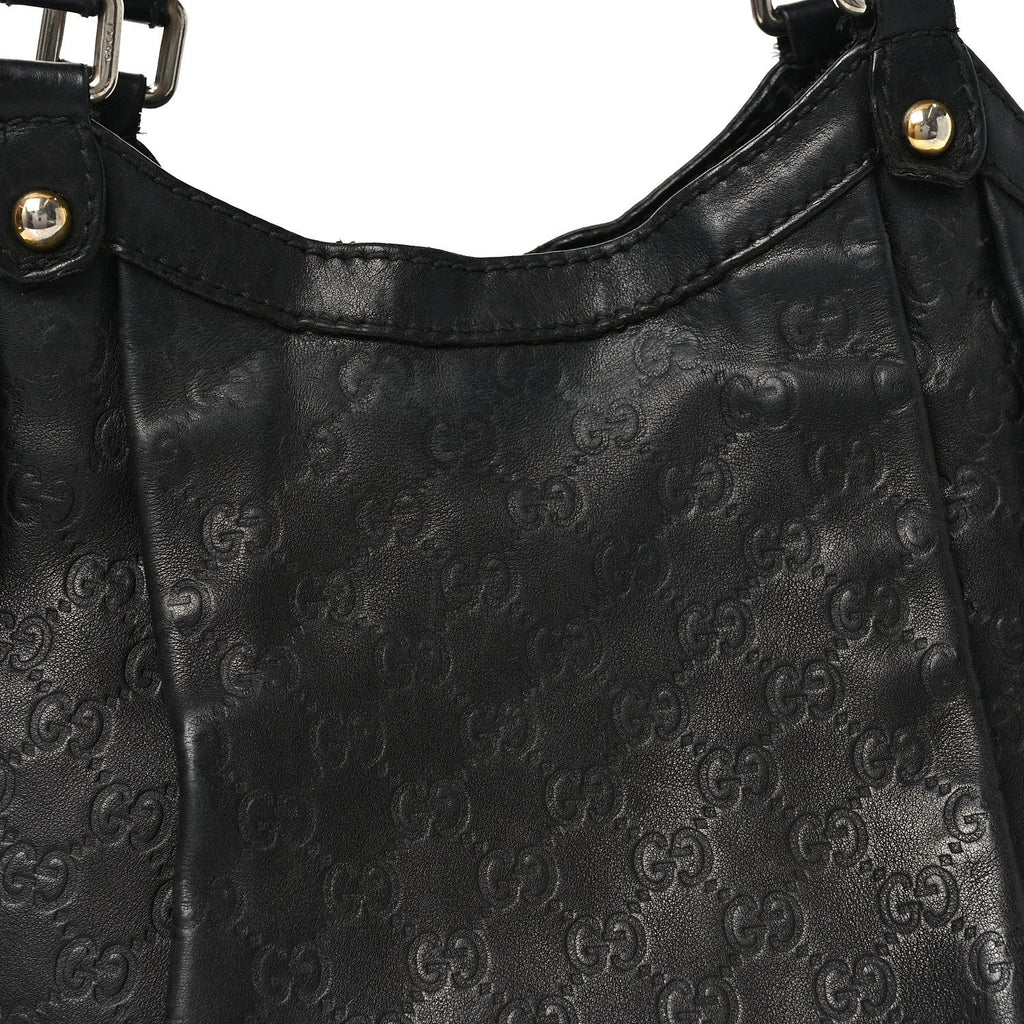 Guccissima Medium Sukey Tote Black