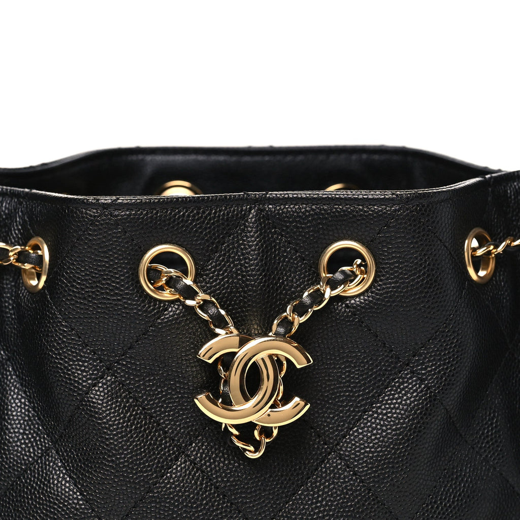 Caviar Quilted Mini Chanel 25 Handbag Black