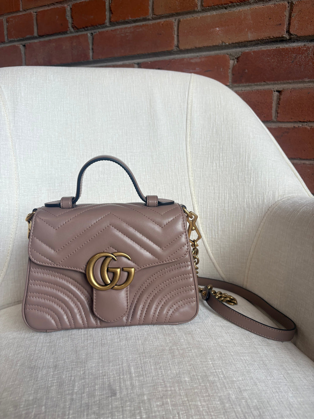 Gucci 'GG Marmont Mini' Top Handle Bag