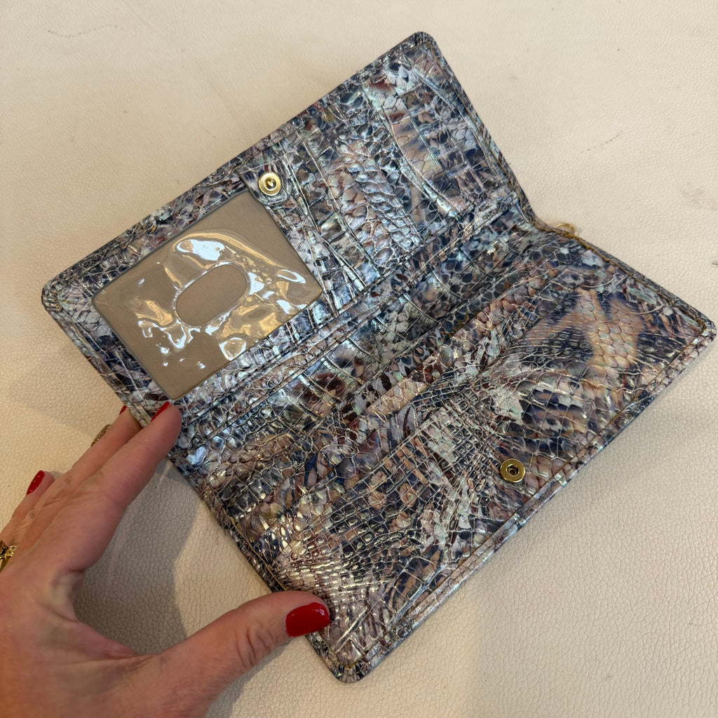 BRAHMIN Icy Python Melbourne Ady Wallet NWOT
