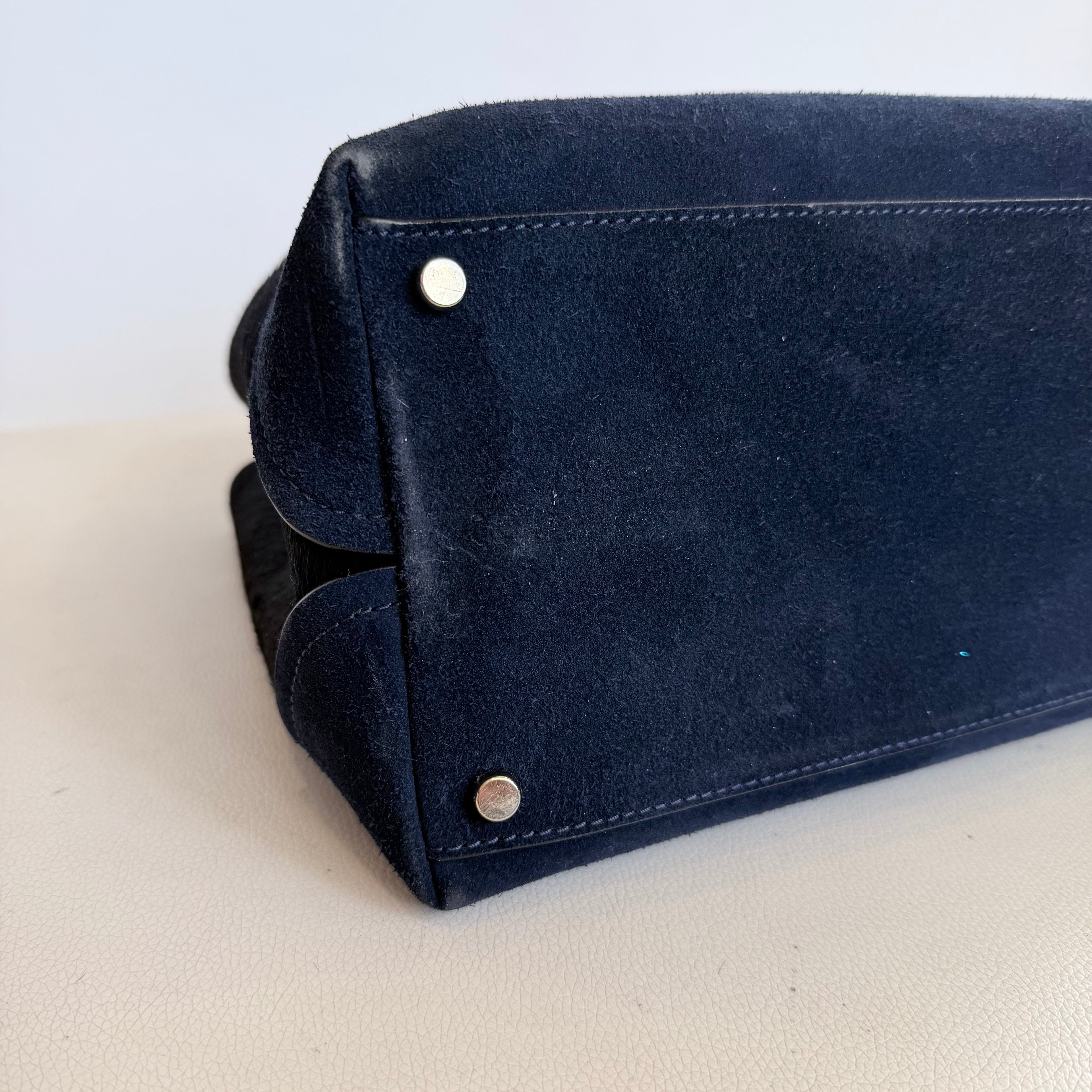 KATE SPADE TAIDEN Calf-Hair Tote Handbag in Midnight Blue NWOT